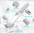 thumbnail image 3 of 1 Refillable Dish Brush Wand Handle with 2 Brush Heads & 2 Non Scratch Dishwand Scrubber Sponges, Dishwashing & Household Cleaning Supplies Set Kitchen Cleaning Tools Set, 3 of 10