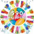 thumbnail image 1 of Globos de agua para niños, niños y niñas, fiesta para adultos, diversión fácil y rápida, fiesta de verano al aire libre en el patio trasero con 590 globos en total para piscina, 1 of 6