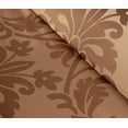 thumbnail image 3 of Chezmoi Collection Royal Luxury Jacquard Floral Comforter Set, California King, Copper, 7-Piece, 3 of 6