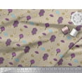 thumbnail image 3 of Soimoi Brown Rayon Crepe Fabric Fan & Chinese Lamp Home Decor Fabric Prints By Yard 46 Inch Wide, 3 of 3