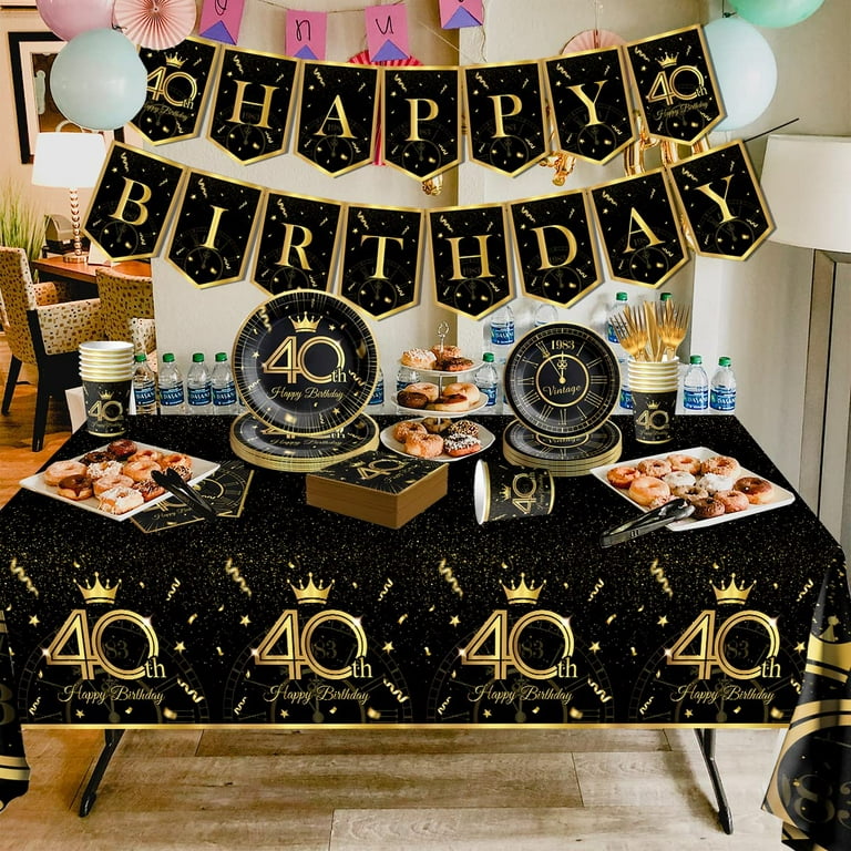 Déco Anniversaire 40 Ans  Lot de 20 serviettes Happy Birthday 50