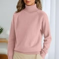 thumbnail image 2 of Lumtrix Turtleneck Sweaters for Women Fall Winter Long Sleeve Soft Dressy Casual Pullover Fashion Ribbed Knit Tops Pink XL, 2 of 4