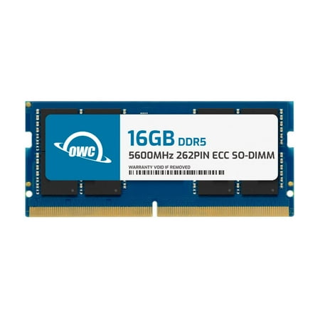 OWC 16GB DDR5 5600 PC5-44800 CL46 1Rx8 262-pin 1.1V ECC Unbuffered SODIMM Memory RAM Module Upgrade for Select Laptops or All-in-One Systems