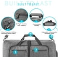 thumbnail image 4 of Ht Viik 65L/85L Foldable Travel Duffle Bag, Lightweight Checked Luggage with Shoe Compartment, Water-Resistant Weekender Overnight Bag for Men & Women, 4 of 9