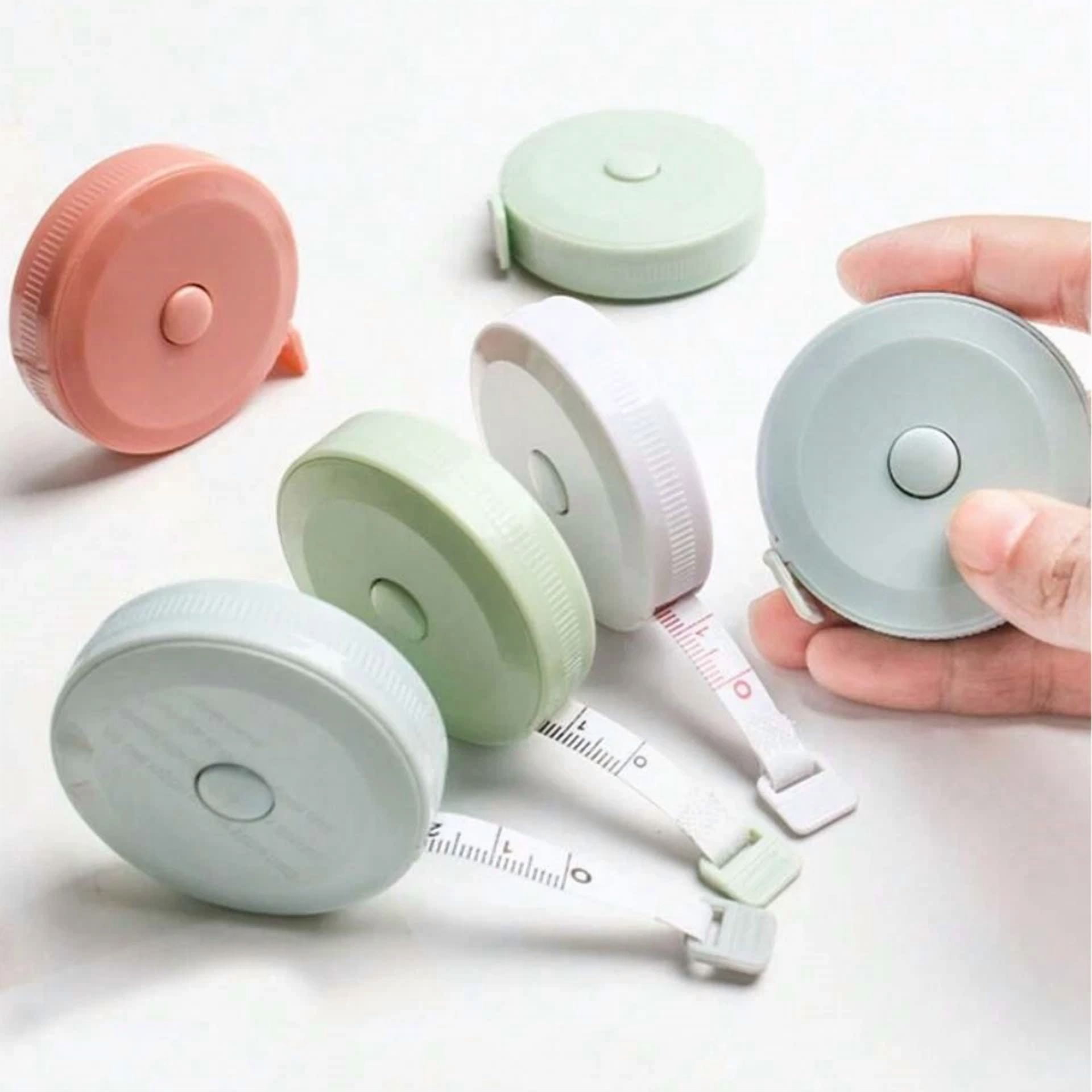 1Pc Measuring Tape Retractable Dual Side 60In Multiuse With Push Button For Home