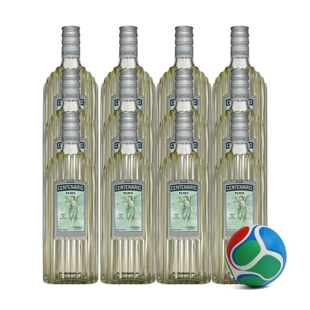 12 Tequila Gran Centenario Plata 700 ml + Balón Mini