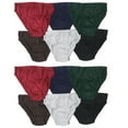 thumbnail image 3 of 12 PCS Mens Underwear 100% Cotton Bikinis Briefs Size Small 28-30 Lined Knocker, 3 of 4