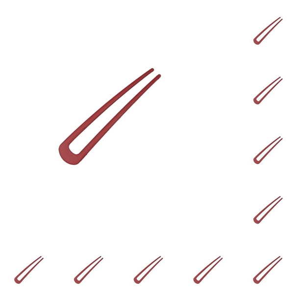 Guardurnaity Pinza para el pelo en forma de U, horquilla hecha a mano para mujer, coleta ligera, accesorios para la cabeza, para niñas, vino tinto Vino rojo 10Conjunto