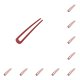 thumbnail image 1 of Guardurnaity Pinza para el pelo en forma de U, horquilla hecha a mano para mujer, coleta ligera, accesorios para la cabeza, para niñas, vino tinto Vino rojo 10Conjunto, 1 of 6
