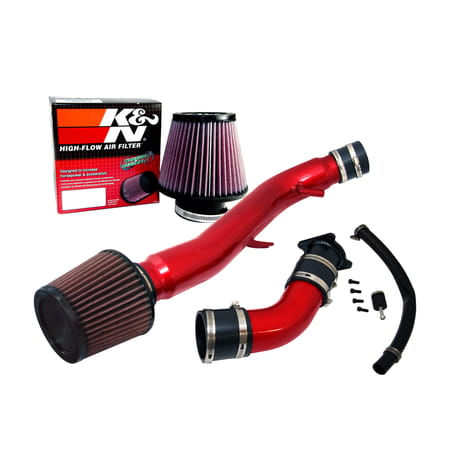 K&N Air Filter + CPT Cold Air Intake (Red) - 03- 07 Infiniti G35 2dr Coupe 3.5L V6 automatic transmission (Best Cold Air Intake For Infiniti G35)