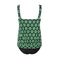 thumbnail image 5 of Aihuaihua Women's Polka Dot Tankini Swimsuit Swim Tank Top Tummy Control Bathing Suit with Black Bottoms Two Piece Swimwear Army Green XXXL, 5 of 6