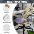 thumbnail image 6 of POLERO All-in-One Office Swivel Chair Slipcover with Hummingbird Hydrangea, Elastic Brushed Fabric Washable Removable Cover for Home and Work Office, 6 of 7