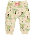 thumbnail image 2 of Disney Princess Belle Tiana Ariel Toddler Girls French Terry 3 Pack Jogger Pants Newborn to Toddler, 2 of 5