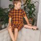 thumbnail image 4 of Fotbe Fall Buffalo Plaid Pijama Estampada de 2 Piezas para Niños – Ropa de Dormir de Manga Corta Cómoda para Niños y Niñas, Camiseta y Shorts de Algodón-4X-Large, 4 of 6