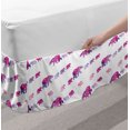 thumbnail image 2 of Polar Bear Bed Skirt, Mother and Child Constellation Bears in Watercolor Style Pattern, Elastic Bedskirt Dust Ruffle Wrap Around for Bedding Decor, 4 Sizes, Magenta Purple and White, by Ambesonne, 2 of 2
