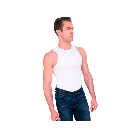 Camiseta seamless I Love Shape cuello redondo sin manga blanca M 4004