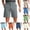 Shorts-Gray, variant on LEKWK Work Shorts for Men Dress Straight Leg office Golf Shorts with Pockets Casual Button Waist Outdoor Bermuda Shorts Loose Fit Holiday Bottoms Khaki S