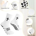 thumbnail image 3 of Hengguang 4 Pairs Cross Grip Soccer Socks for US 7-11, Anti Slip Socks, Sports Sock for Training, 3 of 7