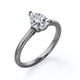 thumbnail image 4 of JeenMata Anillo Clásico Corte de Pera de 1 Quilate, Engaste en Garras, Estilo Solitario, Chapado en Oro Negro de 18 K sobre Plata, 4 of 5
