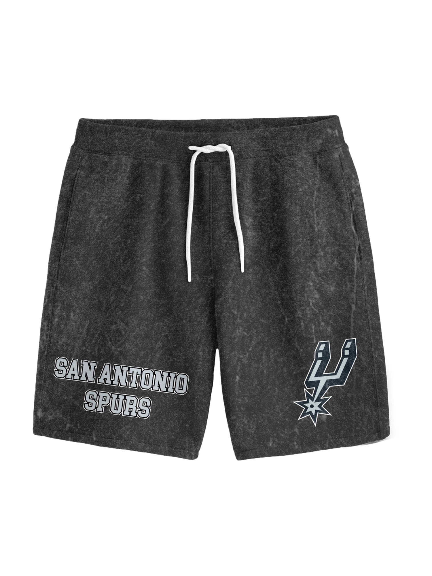 NBA San Antonio Spurs Men's & Men's Big and Tall Mineral Wash Graphic Shorts, Sizes XS–5XB