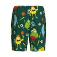thumbnail image 2 of Haiem Sport Monster Men's Pajama Short with Soft Woven Cotton Elastic Waistband Sleep Short-Small, 2 of 9