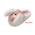 thumbnail image 2 of Puppy Plush Slippers Fuzzy Slippers for Apartment Living Room Birthday Gift Pink 36 To 37, 2 of 8