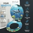 thumbnail image 2 of Sanilo Soft Close Toilet Seat ROUND, Quiet and Slow Close Lid and Seat, Strong Bumpers and Hinges, Dolphin, 2 of 7