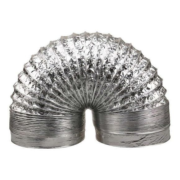 1 Pc 3m Thicken Aluminum Foil Duct Hose Flex Air Intake Pipe Ventilation Fan Exhaust Vent Hose for HVAC Ventilation 180mm Diameter (Silver)