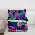 thumbnail image 4 of Gaming Full Size Comforter Sets - Gamer Comforter Full Size Bedding Set, Gothic Spiderwebs Halloween Decorations Blue Green Purple Gamer Room Decor, 4 of 7
