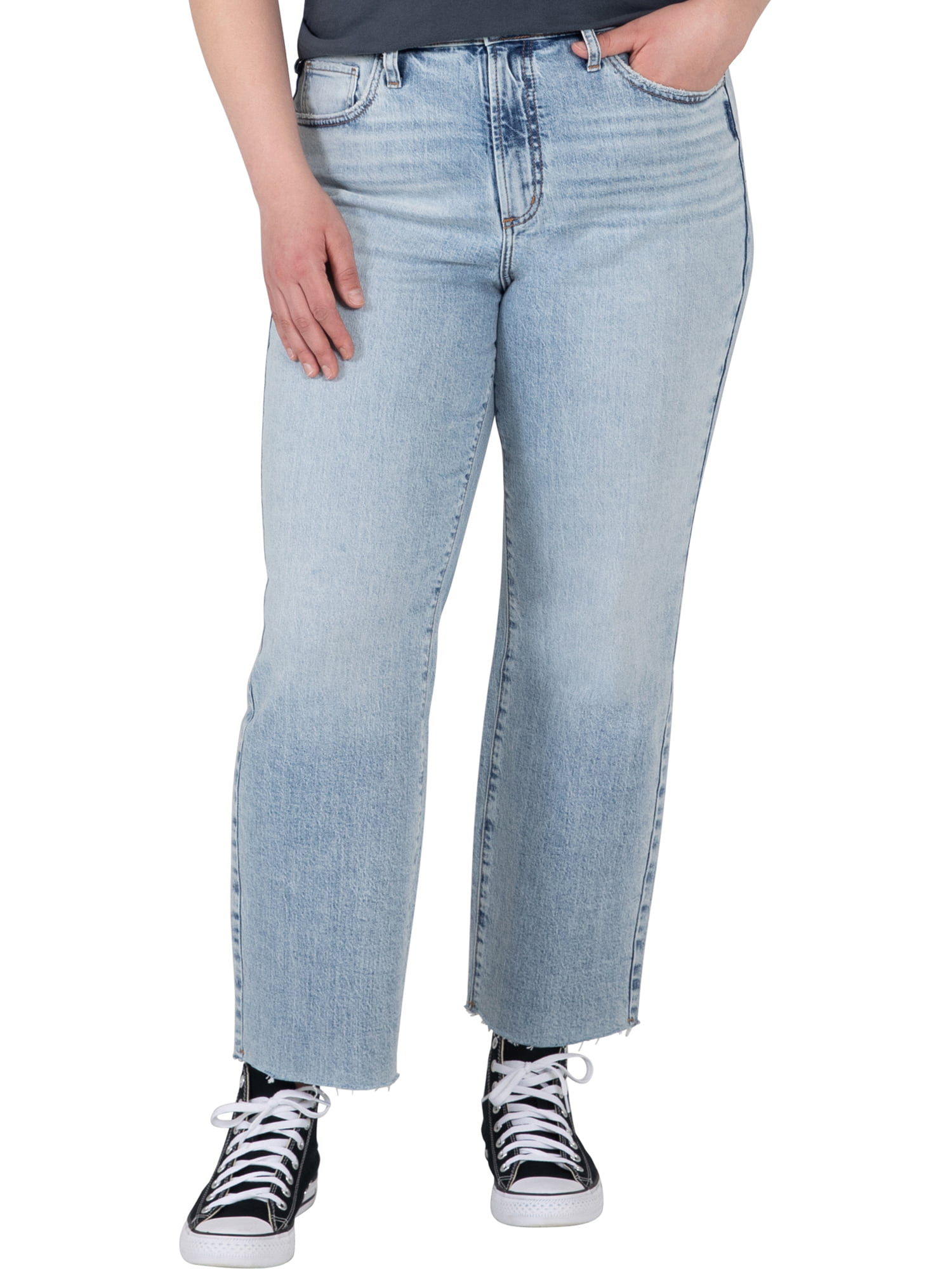 Silver Jeans Co. Women's Plus Size Highly Desirable High Rise Straight ...