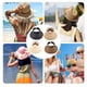 thumbnail image 5 of Sombrero Con Visera Para Mujer, Ala Ancha, Plegable, Enrollable, Para Playa, Sombrero De Paja Para El Sol Yuarrent AP007244-01, 5 of 6