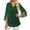 1Green277, variant on Women T-Shirts Double Layer Thread Mesh Loose Fit Flared Elegant V-Neck 3/4 Sleeve Solid Color Comfortable Stylish Party Tee Shirt