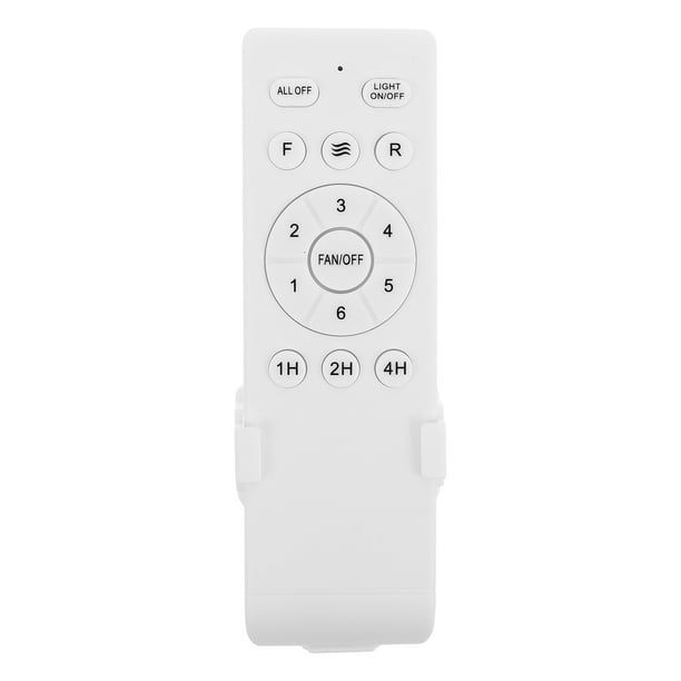Control remoto universal para ventilador de techo: reemplazo de control remoto para ventilador - Temporizador de 1/2/4 h y controlador de velocidad de 6 velocidades para lámpara de techo