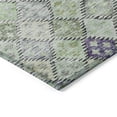 thumbnail image 4 of HomeRoots 603259 8 ft. Green & Purple Round Geometric Washable Indoor & Outdoor Area Rug, 4 of 5