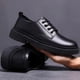 thumbnail image 5 of Zapatos de cuero de negocios, zapatos casuales para hombres, zapatos de trabajo de estilo británico, zapatos de estudiante con cordones, de suela gruesa y de moda, zapatos de trabajo, 5 of 6