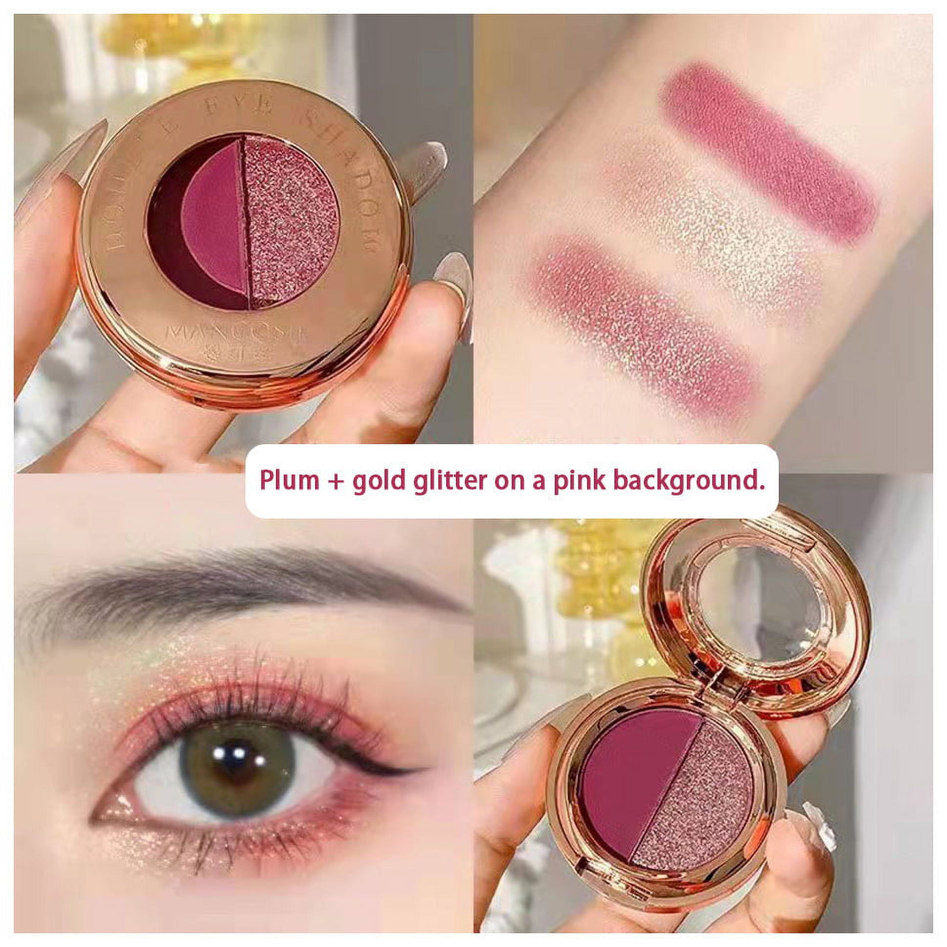 Gold and 2024 plum eyeshadow