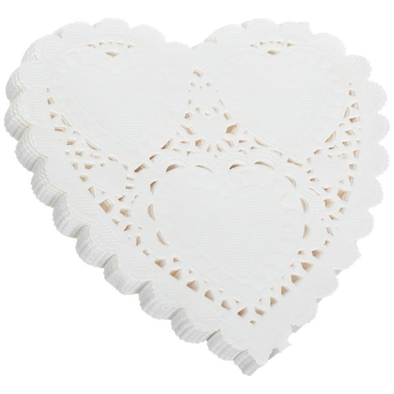300 Pcs Heart Paper Doilies Cake Table Decor Food Absorption Disposable Tablecloths