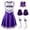 Purple, variant on Pigmiss Girls Cheerleader Costume Kids Cheerleading Outfit Dress for Halloween Party Birthday Gift Stage Performance Sports Events