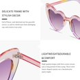 thumbnail image 4 of GFDYREE Lunettes de Soleil Cœur pour Femmes Rétro en Forme de Cœur pour Fête VL9604, 4 of 6
