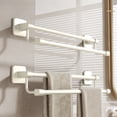 thumbnail image 1 of Toallero de Baño Sin Perforaciones, Estante de Almacenamiento para Baño, Toallero de Pared de Doble Poste, Toallero de Aluminio., 1 of 7