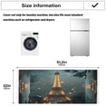 thumbnail image 4 of The Tower Of ParisWasher and Dryer Covers Dust-Proof and Oil Resistant Fridge Cover with 4 Storage Pockets Washing Machine Top Cover for Laundry Kitchen Home 51.2 x 22 In, 4 of 6