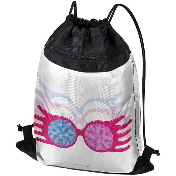 Harry Potter Luna Lovegood Specterspecs Drawstring Backpack Sports Bag Sackpack 17" x 13", Perfect for Gym, Yoga or Practice