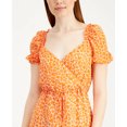 thumbnail image 4 of French Connection Women Etta Kiss Print Dress Neon Orange Size 10, 4 of 4