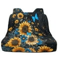 thumbnail image 5 of Drydeepin Sunflower Blue Butterfly Pattern Car Back Seat Cover, Rear Bench Seat Towel Cover for Truck SUV Van Sedan, Saddle Blanket After Gym Workout Hiking, Car Accessories, 5 of 7
