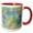 Red/White, variant on 3drose, Glam Pastel and Silver Color Dragon Scales Pattern, 15oz Two-tone Green Mug