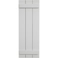 thumbnail image 3 of Ekena Millwork 16 1/2"W x 46"H Rustic Three Board Joined Board-n-Batten Smooth Faux Wood Shutters (Per Pair), Primed Tan, 3 of 11