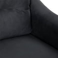 thumbnail image 4 of 54" Loveseat Sofa, Modern Chenille Fabric Tufted Upholstered 2 Seater Sofa with Curved Backrest and Removable Seat Cushion, Comfy Couch for Living Room Bedroom Office, Black, 4 of 7