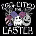 thumbnail image 2 of Men's The Nightmare Before Christmas Egg-Cited for Easter  Graphic Tee Black Small, 2 of 5