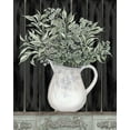 thumbnail image 2 of Jacobs, Cindy 26x31 Black Ornate Wood Framed with Double Matting Museum Art Print Titled - Sage Greenery in a Pitcher, 2 of 4