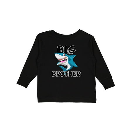 

Inktastic Big Brother Shark Gift Toddler Boy Girl Long Sleeve T-Shirt